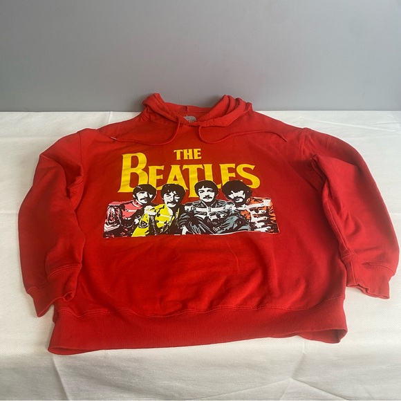 The Beatles Red Hoodie with Yellow Graphic - Picture 3 of 12